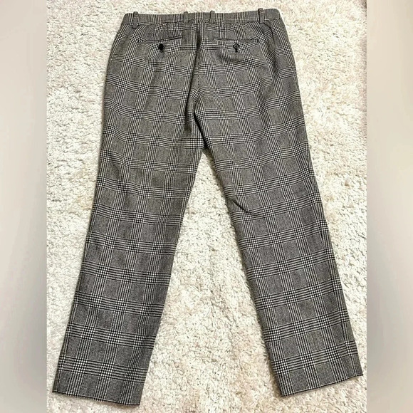Never Worn J. Crew Maddie Glen Plaid Gray Wool Trousers, Size 6 - Picture 2 of 6
